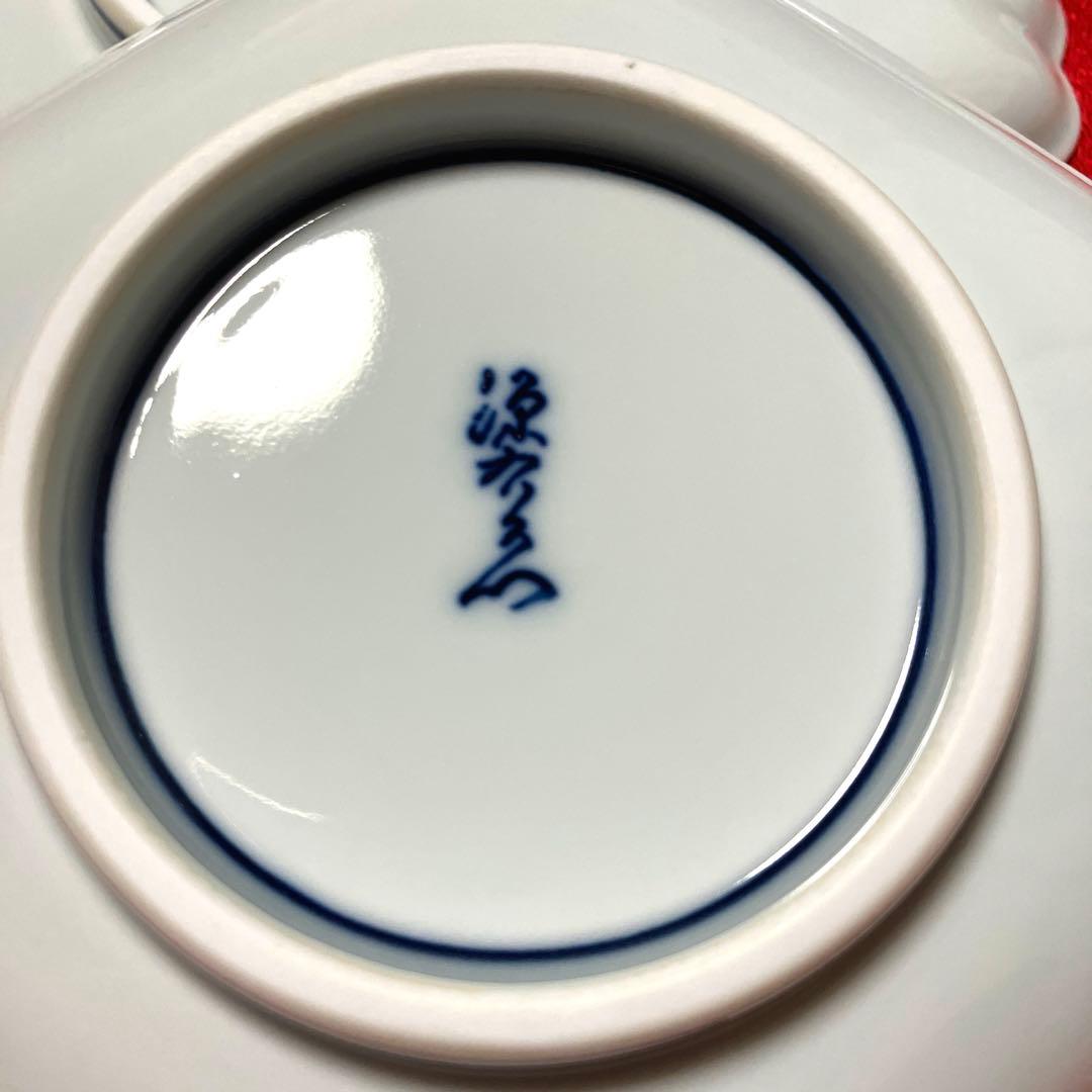 源右衛門　双鶴菱形皿　菱形銘々皿揃　5枚セット