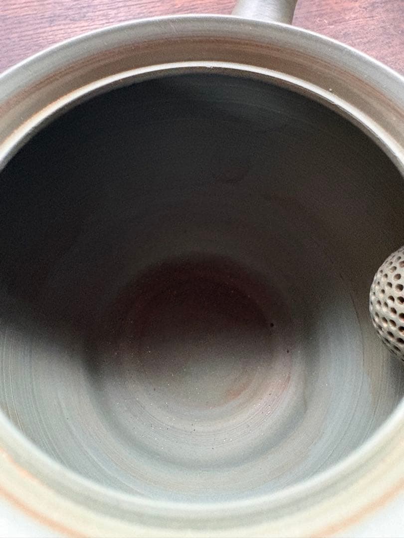 【極美品】常滑焼 緑泥 浮彫松図 急須「千年翠」細密彫刻 セラメッシュ 煎茶道具