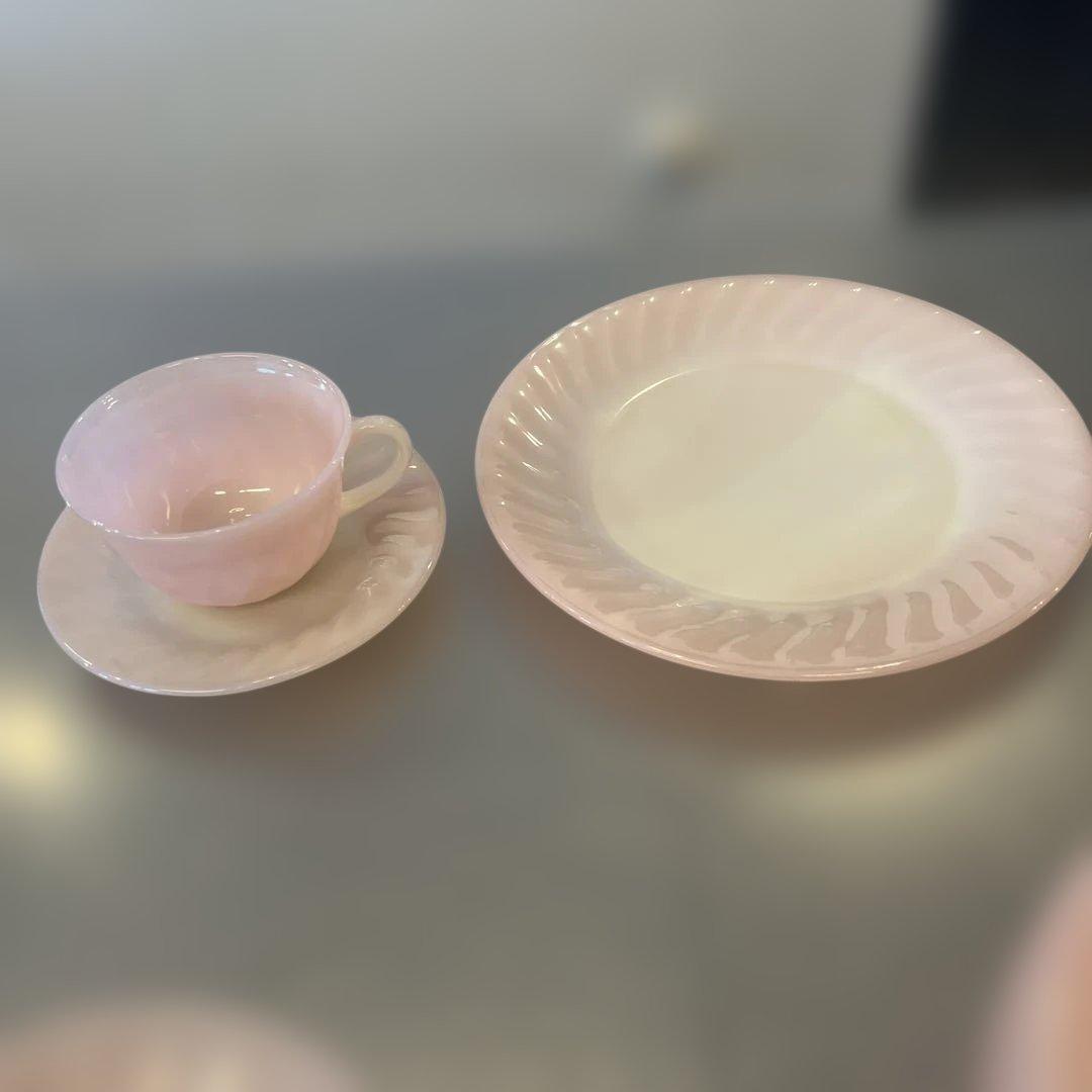 ファイヤーキングピンク ガラス 食器セット