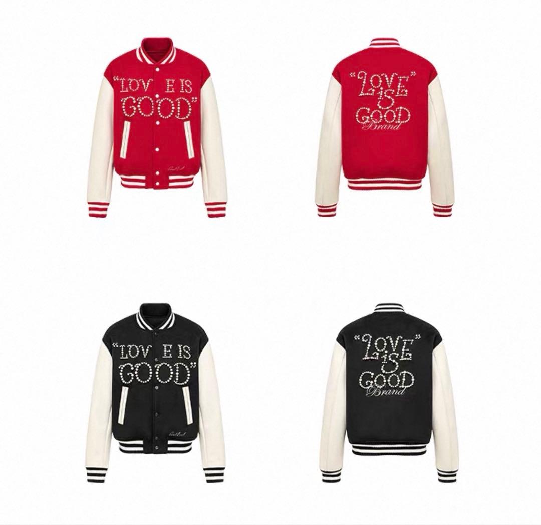 パールロゴスタジャン 韓国ファッション GD ジヨン ジードラゴン KーPOP