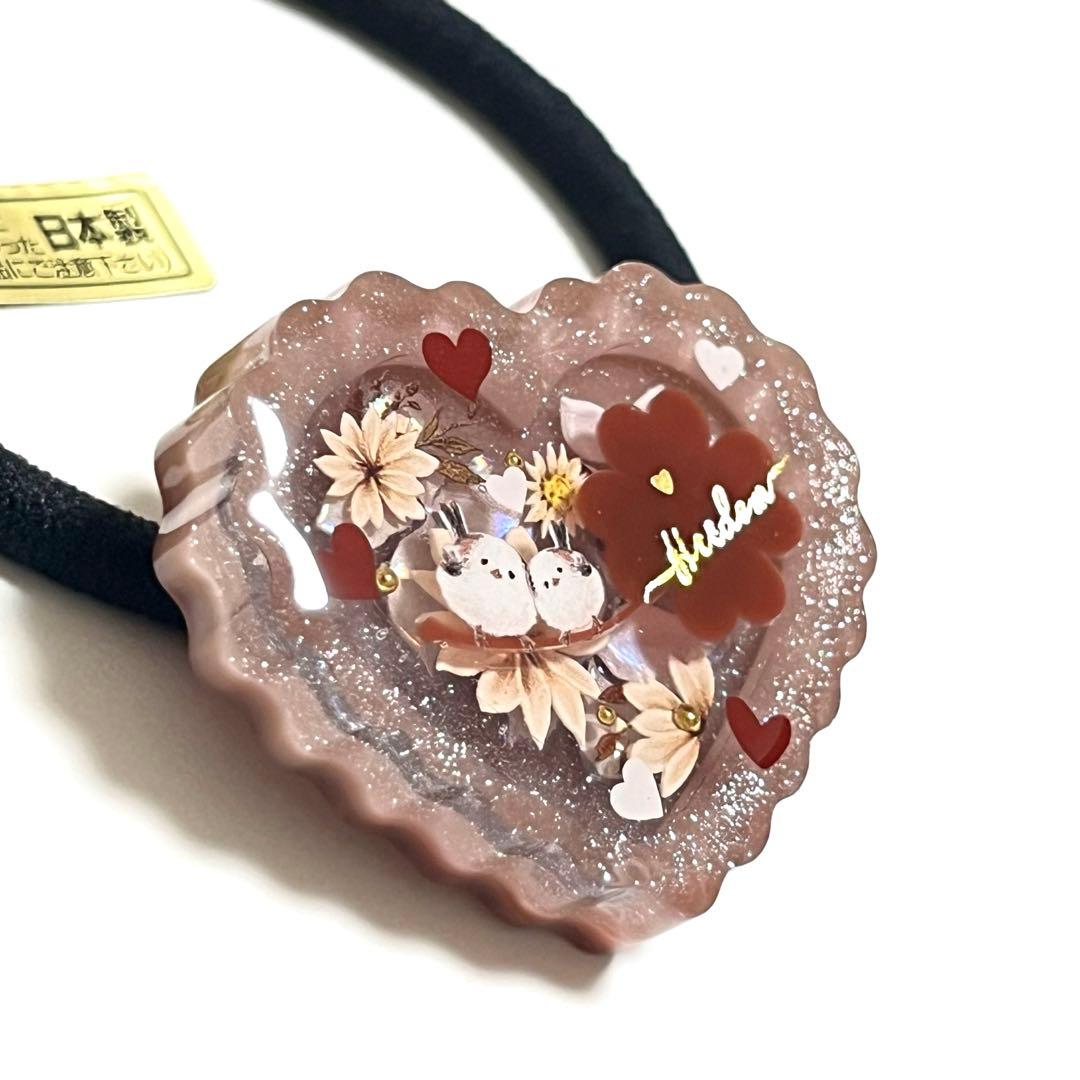 カヤ　☪︎⋆☽様お取り置きです。Ｎｏ．389 シマエナガ クローバー レジン