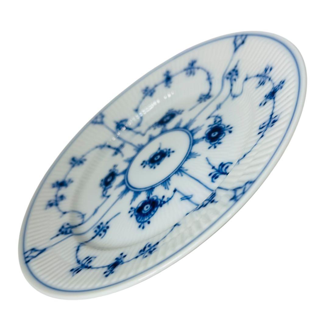 ロイヤルコペンハーゲン ブルー フルーテッド プレイン 19cm プレート 中古