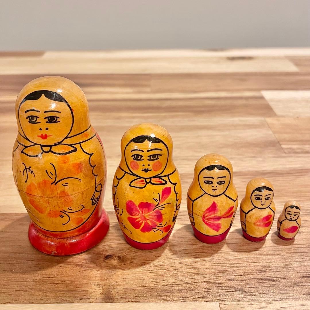 【レア】マトリョーシカ　ロシア製　5体×6セット