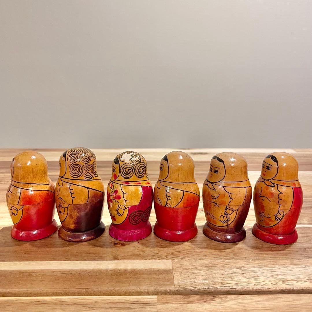 【レア】マトリョーシカ　ロシア製　5体×6セット