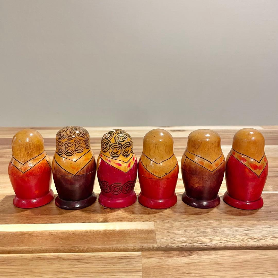 【レア】マトリョーシカ　ロシア製　5体×6セット