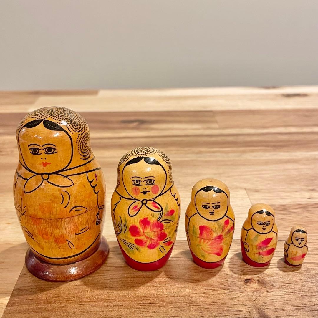 【レア】マトリョーシカ　ロシア製　5体×6セット