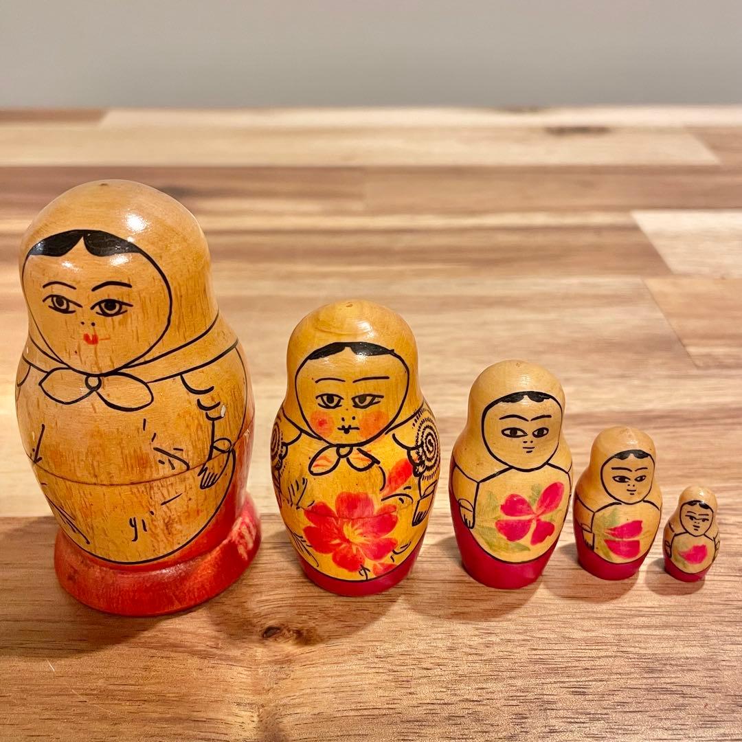 【レア】マトリョーシカ　ロシア製　5体×6セット