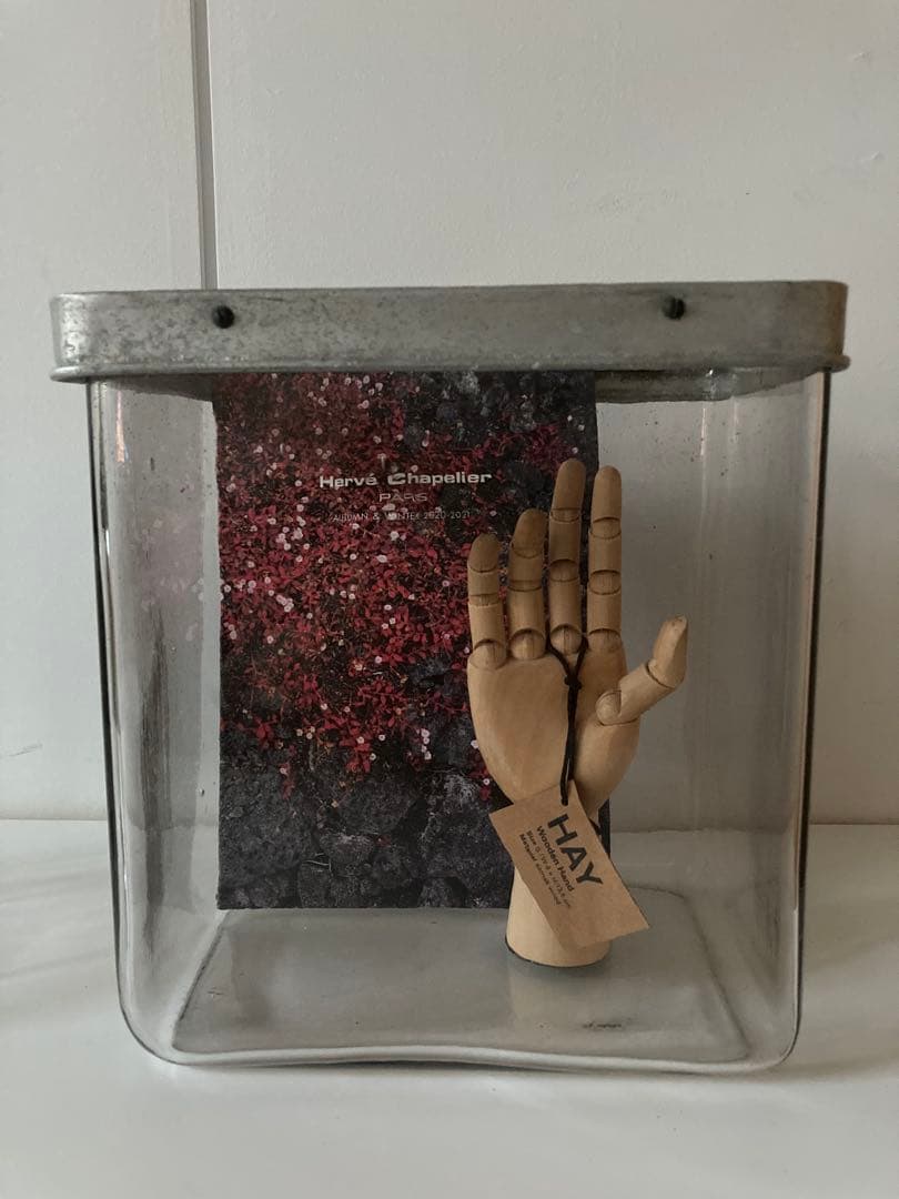 アンティーク透明ガラスキャニスター 硝子瓶.ガラスケース　2点セット