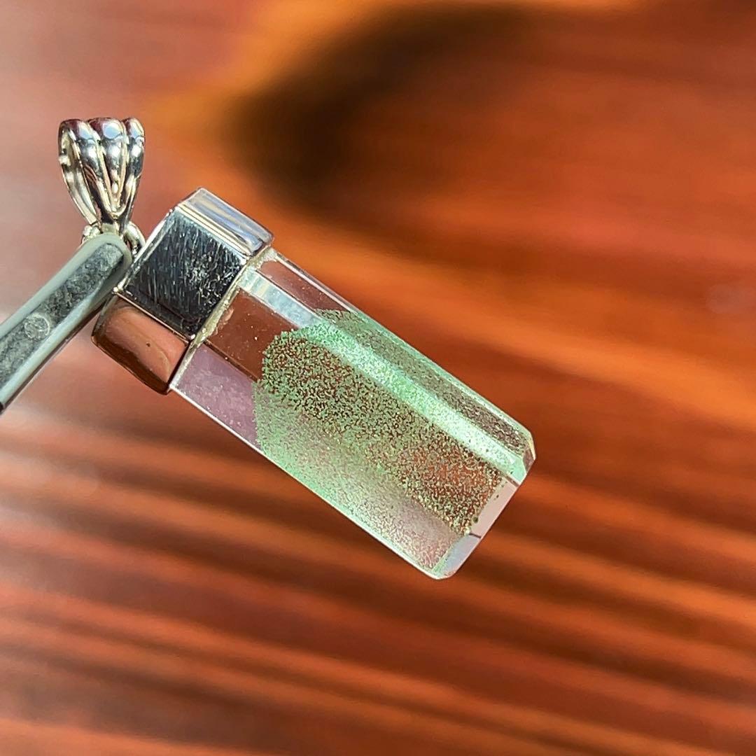 高品質　濃いグリーンファントムクォーツ　ネックレス 3 グリーンガーデン