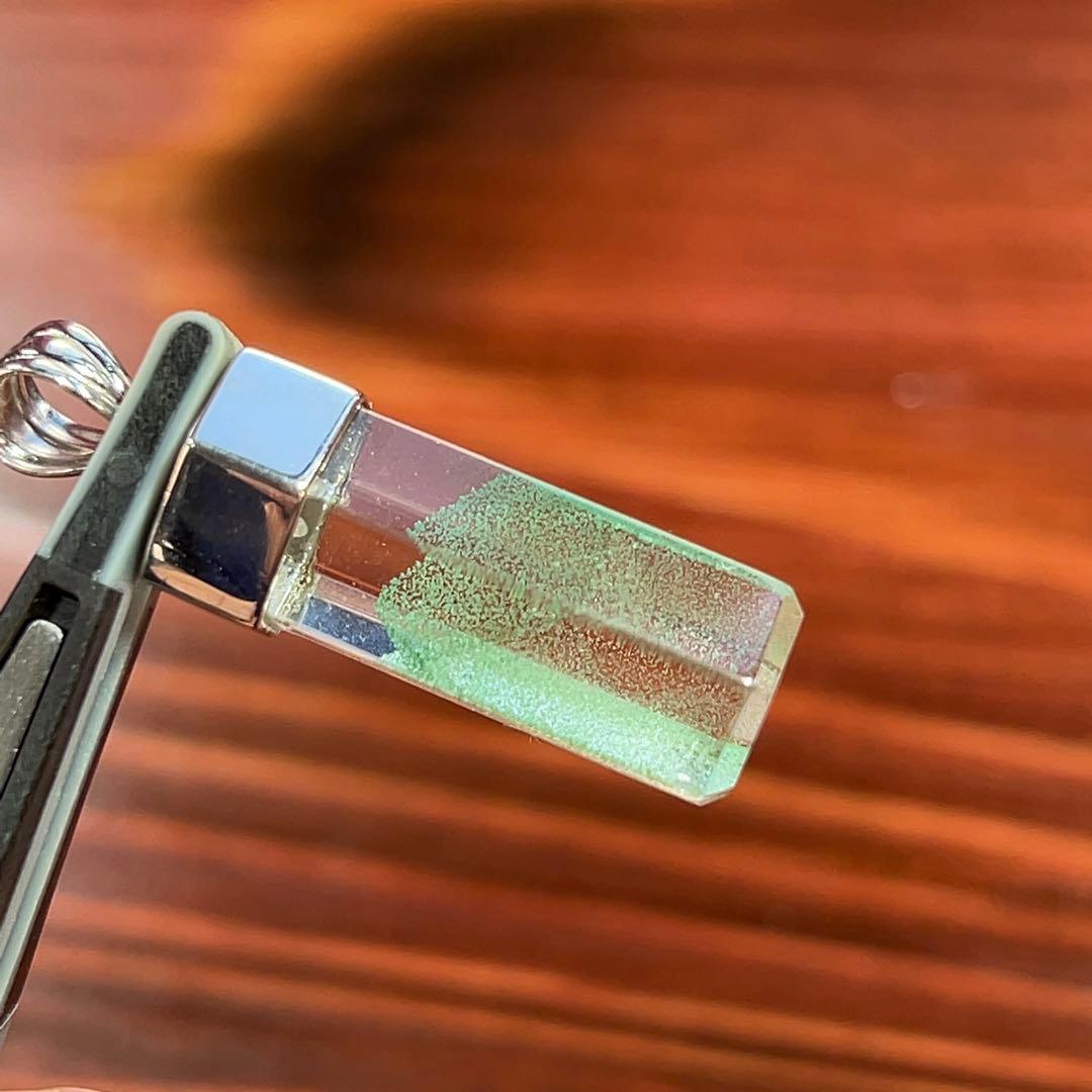 高品質　濃いグリーンファントムクォーツ　ネックレス 3 グリーンガーデン