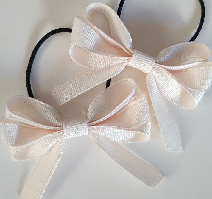 在庫切れ　再販13【アイボリー】ナチュラルリボン♡ヘアゴム