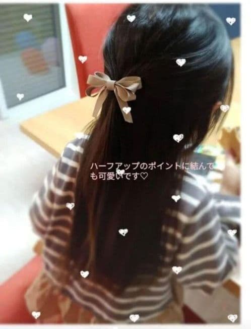 在庫切れ　再販13【アイボリー】ナチュラルリボン♡ヘアゴム