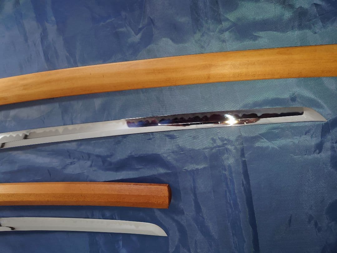関の刀 模造刀 白鞘 2点セット（大刀 小刀のみ）刀台は付属致しません。