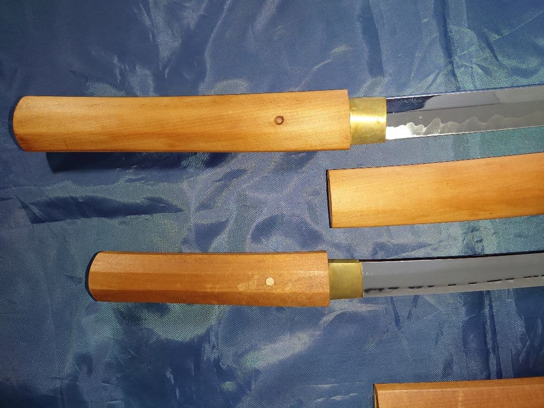 関の刀 模造刀 白鞘 2点セット（大刀 小刀のみ）刀台は付属致しません。