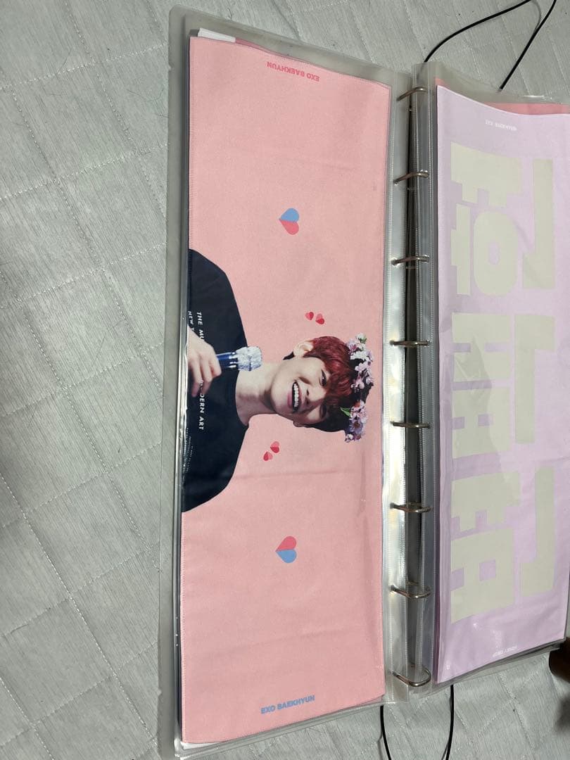 EXO ベッキョン ギョンス　スローガン バラ購入可能　海外製　応援グッズ