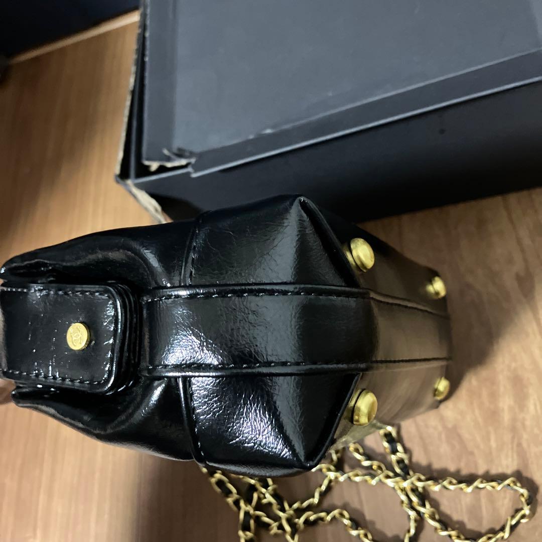 CHANEL メイクアップチェーンボストンバッグ　ブラック