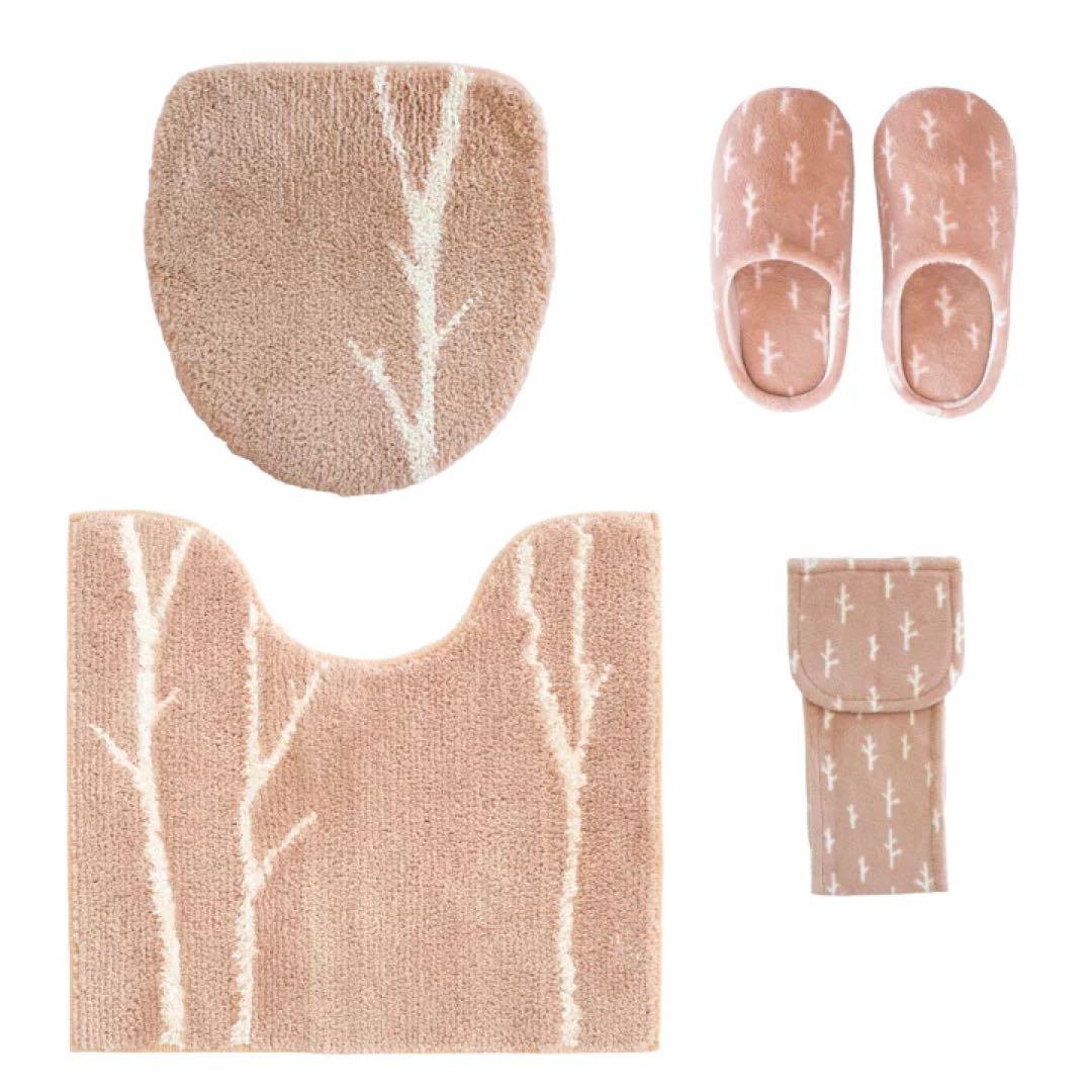 トイレマット 4点 セット オカ マトカ ピンク 北欧 おしゃれ ドレニモ型