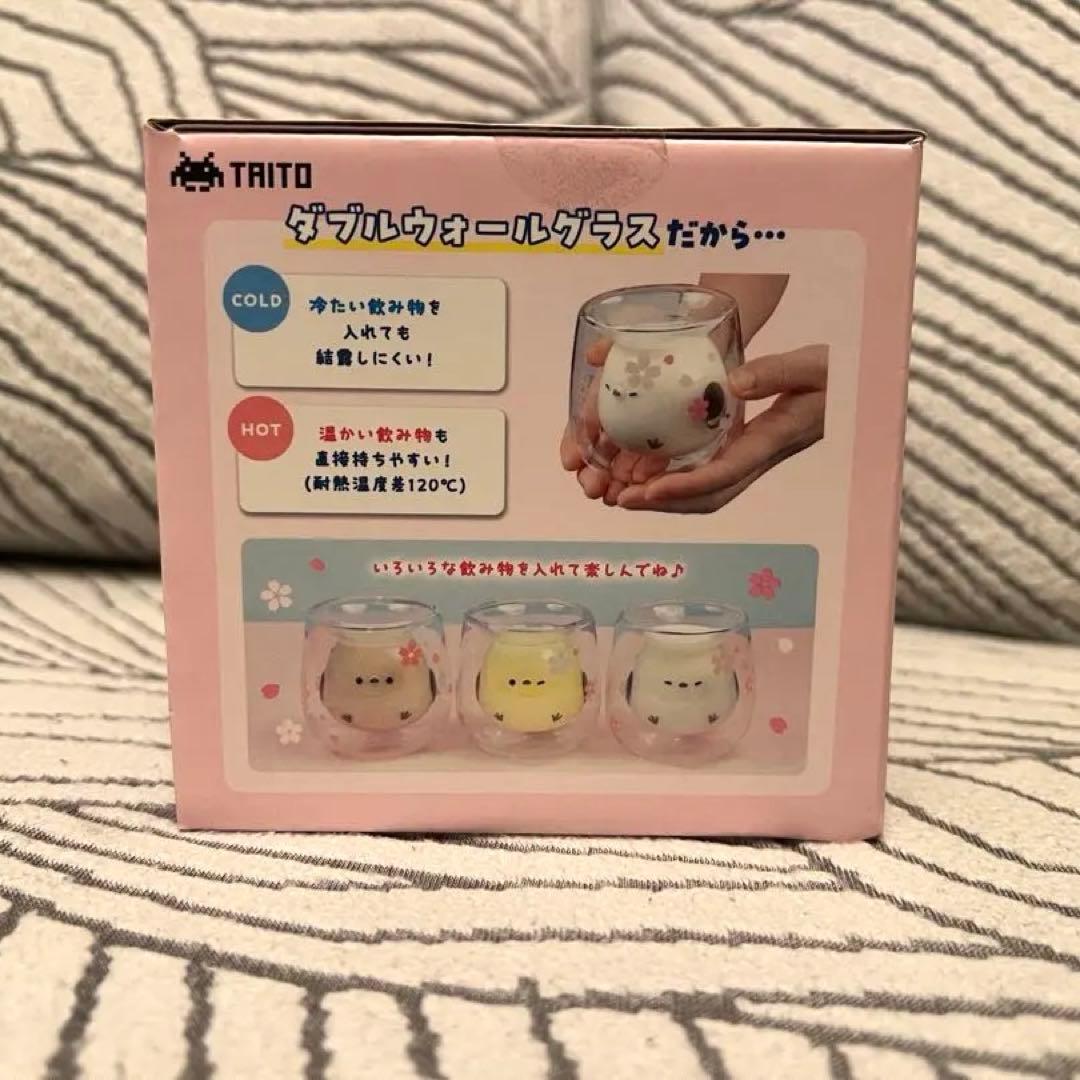 まるころシマエナガ　ダブルウォールグラス　桜 【のーまる】