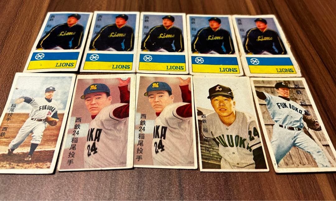 野球メンコ　超希少レア　稲尾　西鉄ライオンズ　10枚まとめ