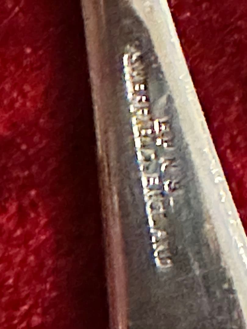 英国1940年代銀メッキ◆teaタイム用小サイズのスモークサーモンナイフ 6本