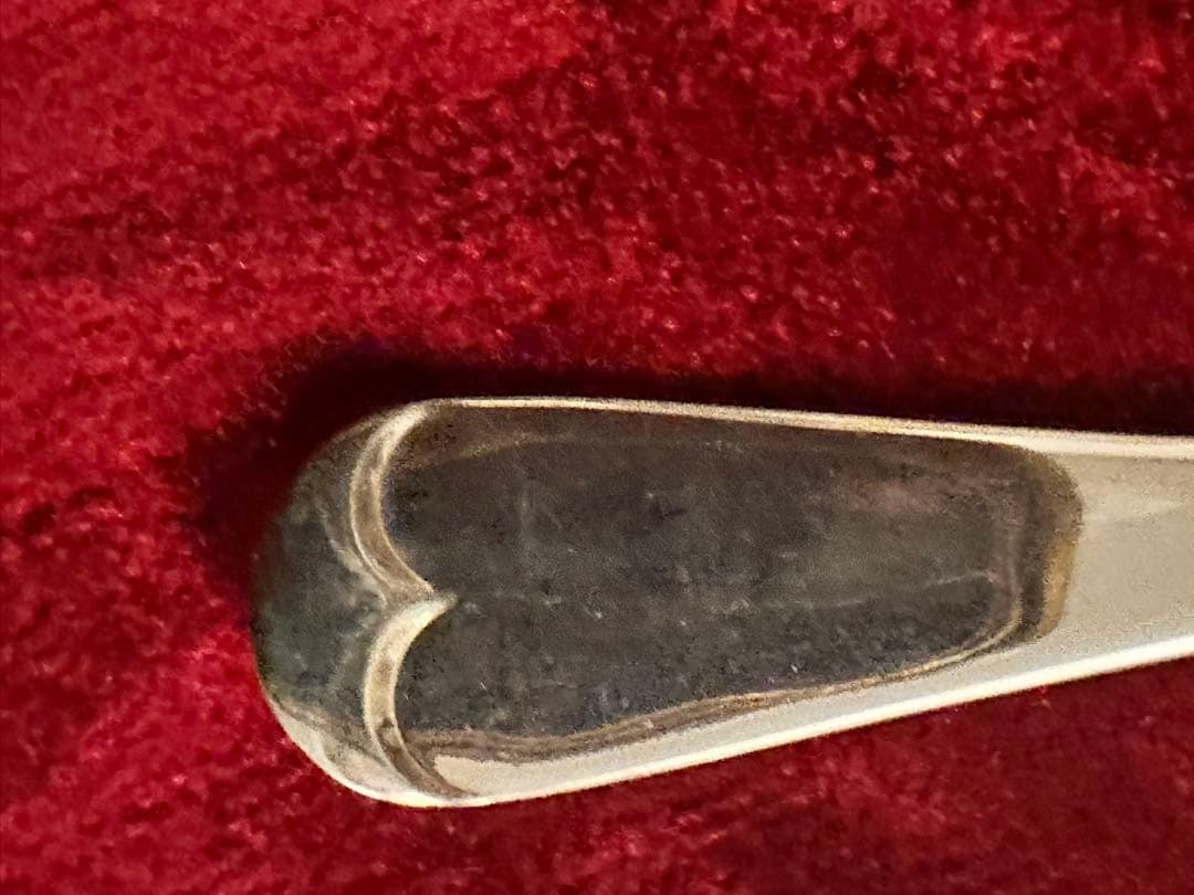 英国1940年代銀メッキ◆teaタイム用小サイズのスモークサーモンナイフ 6本