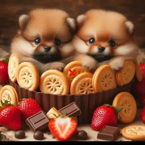 ビスケットポメラニアンパネル生地　ハンドメイド