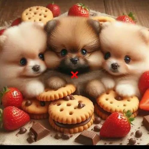 ビスケットポメラニアンパネル生地　ハンドメイド