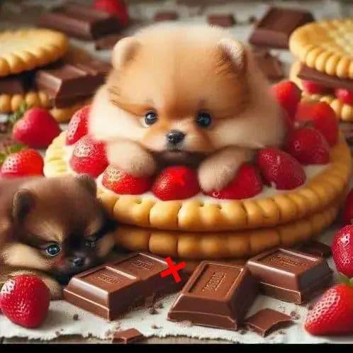 ビスケットポメラニアンパネル生地　ハンドメイド