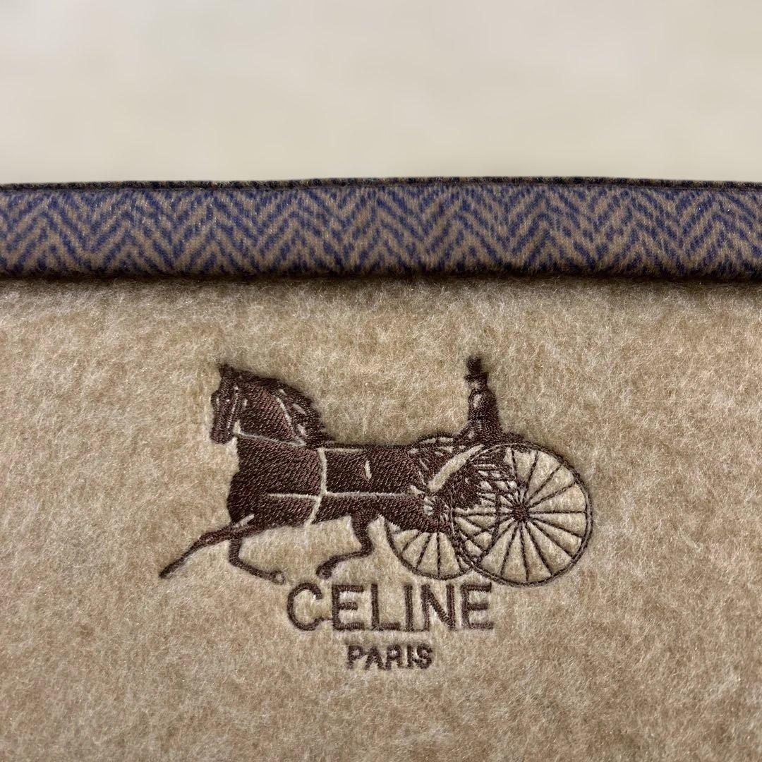 CELINE＊アクリル毛布・パフタッチ・ホースロゴ・140×200・西川産業