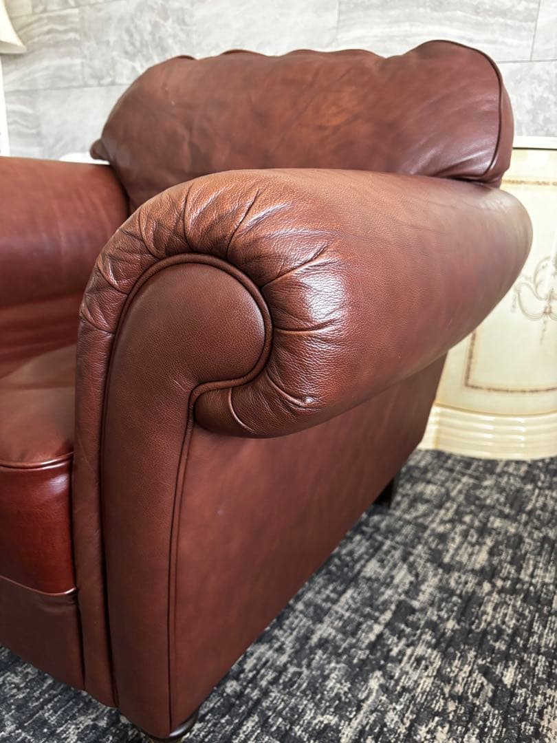 ローラアシュレイ　1人用アームチェア キャスター付き