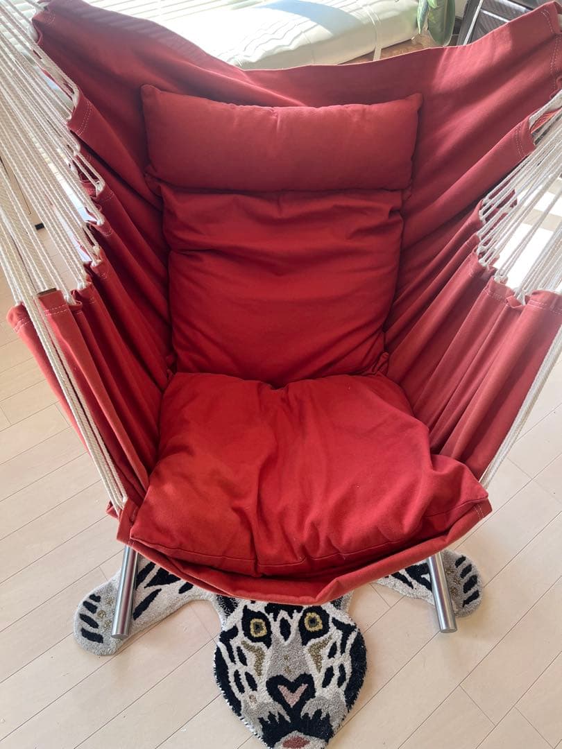 KOMFORTA ハンモックチェア 自立式 1人掛け ハンモック(オレンジ)