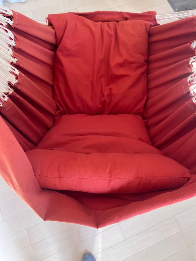 KOMFORTA ハンモックチェア 自立式 1人掛け ハンモック(オレンジ)