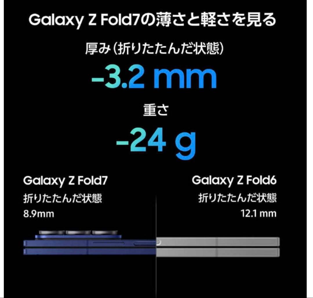 新品Galaxy Z Fold 7 512GB SIMフリー超お得