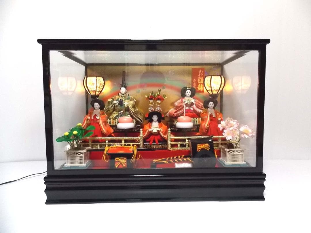 〇 超美品！ 寿慶 五人ケース飾り ひな人形 〇