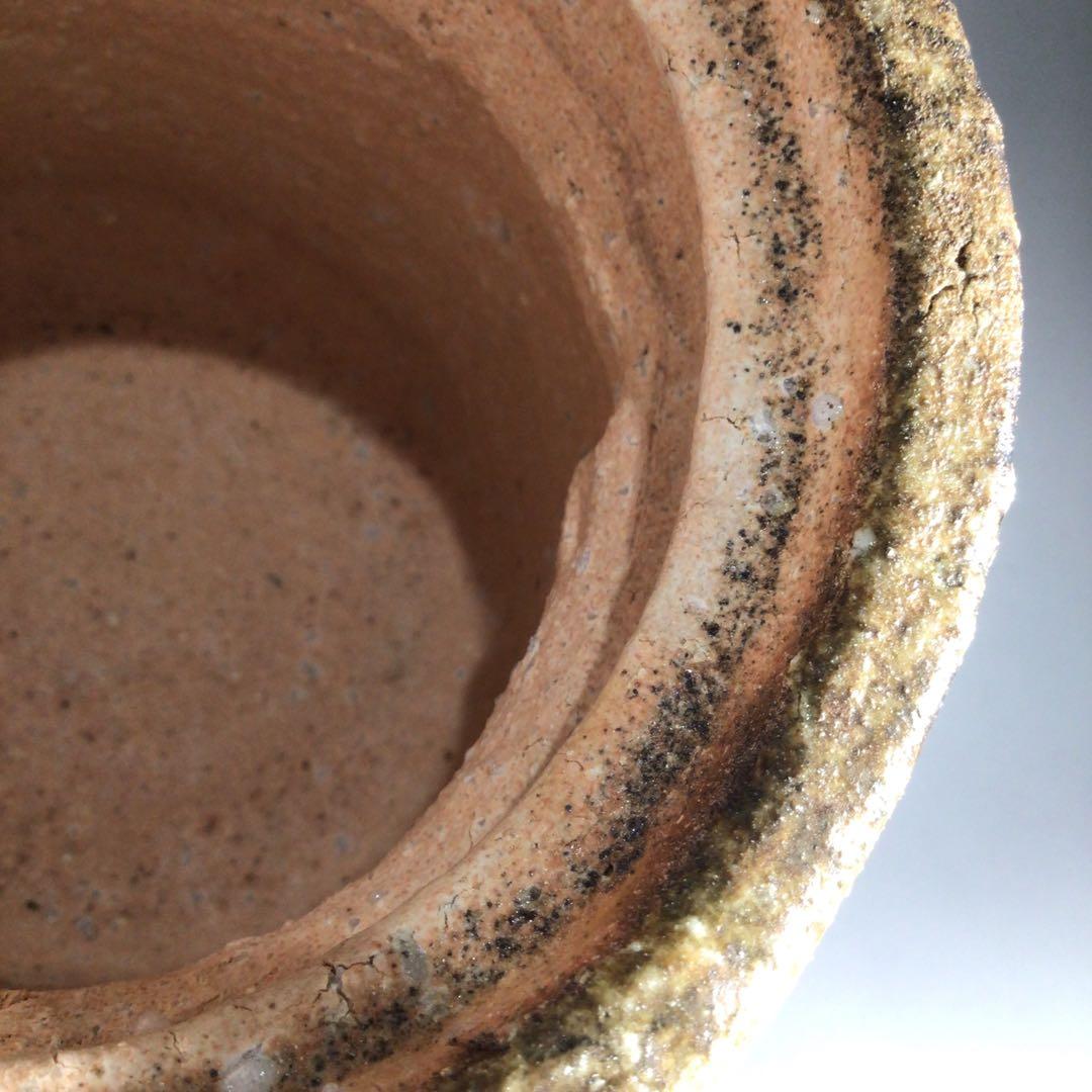 Ｎ６６６　水指　『信楽焼』『普門窯　小川青峰造』『耳付水指』　共箱　茶道具