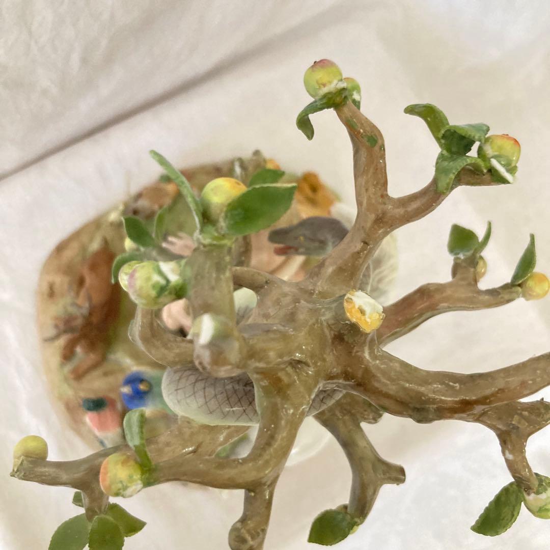 超希少【MEISSEN】 オールドマイセン アダムとイブ フィギュリン 置物