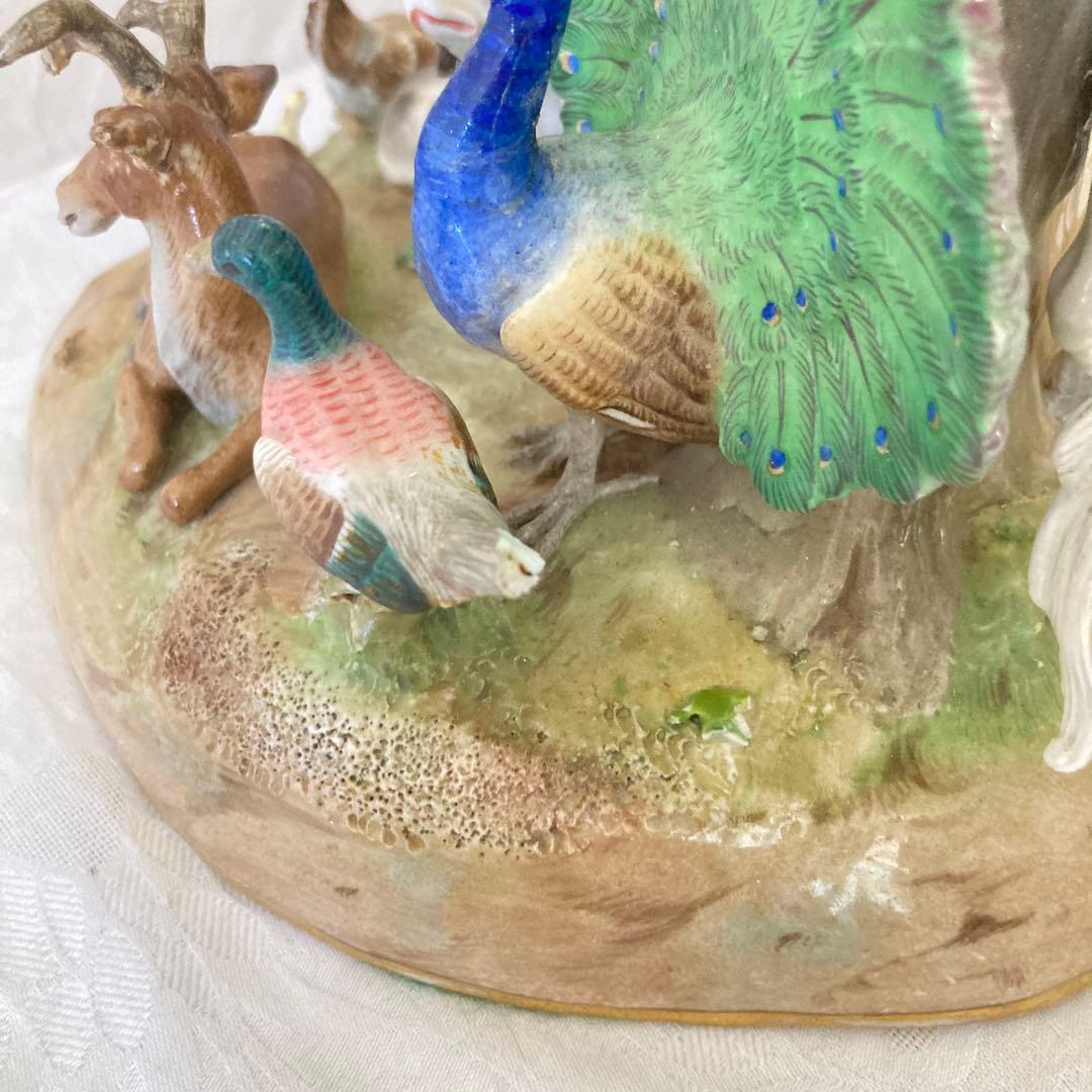 超希少【MEISSEN】 オールドマイセン アダムとイブ フィギュリン 置物