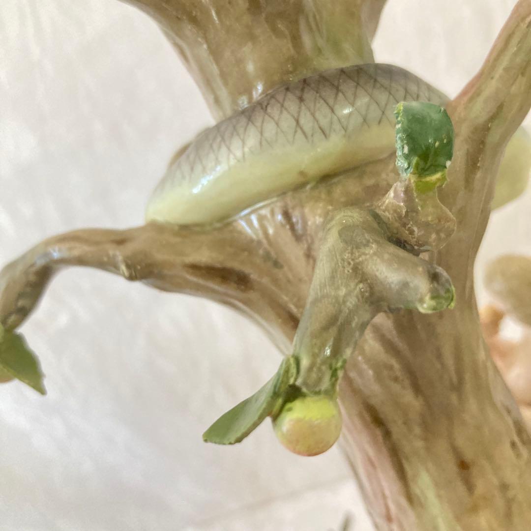 超希少【MEISSEN】 オールドマイセン アダムとイブ フィギュリン 置物