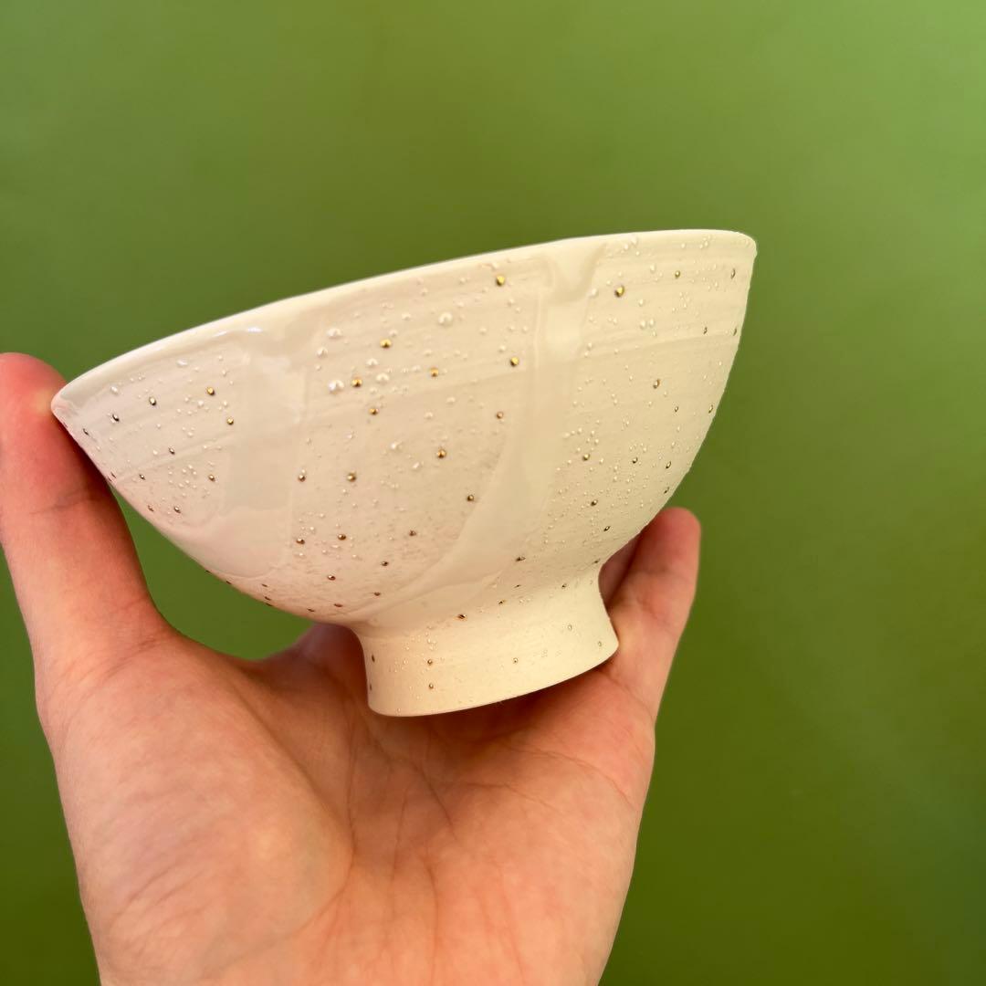 【山口由次】星くずお茶碗 大　小　セット　(瀬戸焼、有田焼など好きな方に)