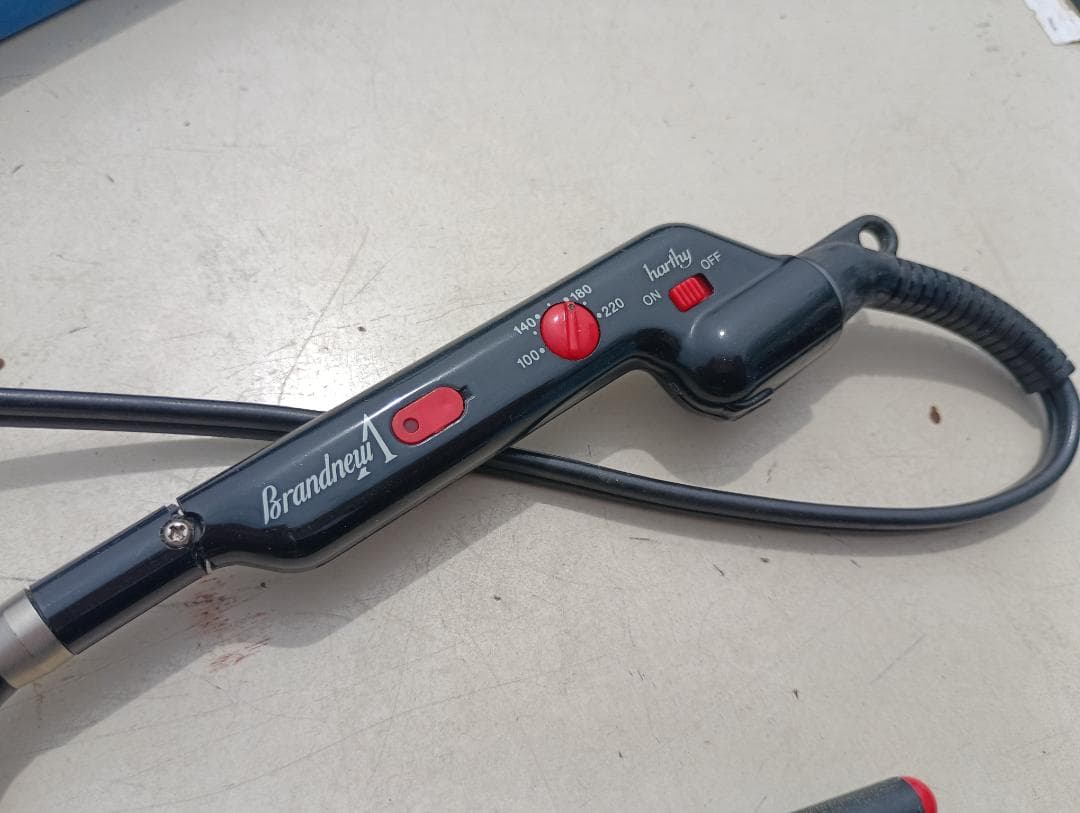 1494)理容店の道具　ヘアアイロンコテ ハーシー　床屋、理容室、理髪店／難有