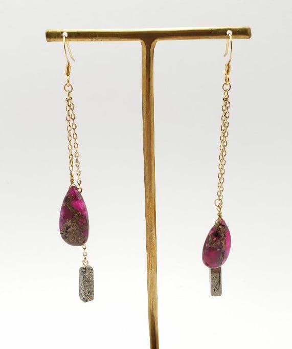 ⚠Ｍ⚠№33■RubyCopperTurquoise / pyrite