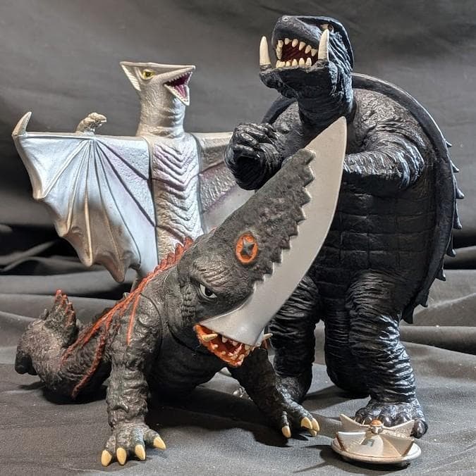 昭和ガメラ＆ギロン＆宇宙ギャオス（セガ・エクスプラス）ソフビフィギュア３体セット