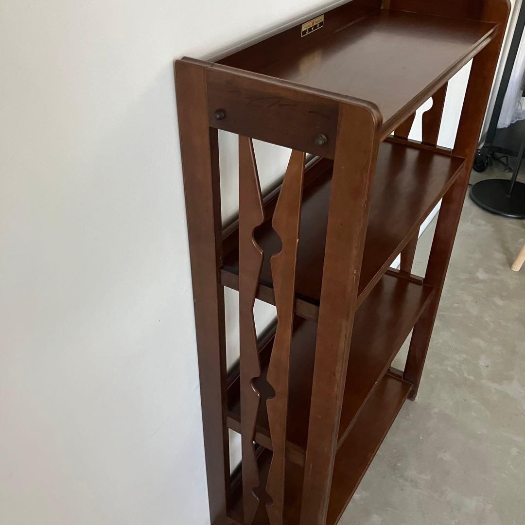 レトロ　アンティーク　古道具　古家具　木製　本棚　収納棚　キャビネット　昭和