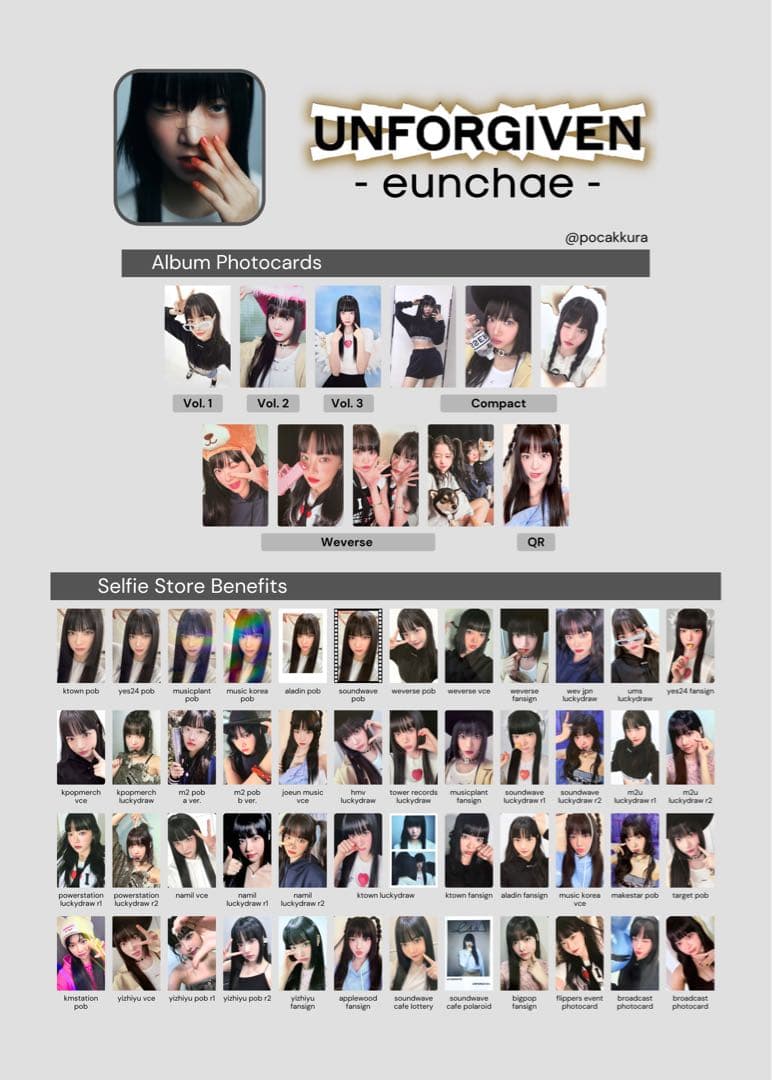 LE SSERAFIM ルセラ UNFORGIVEN ラキドロ トレカ ウンチェ