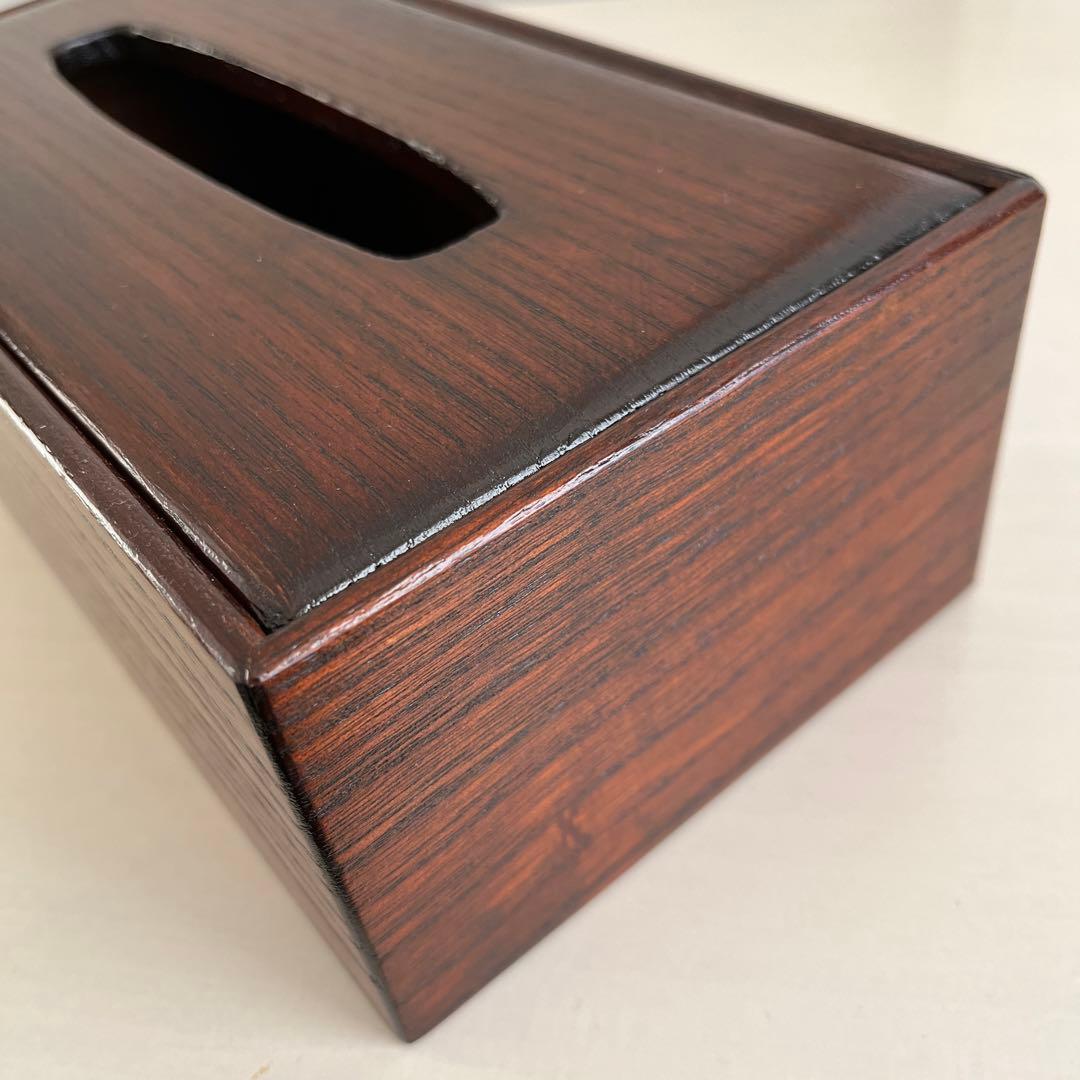 【新品未使用】伝統工芸 江戸指物 木製ティッシュケース ティッシュボックス