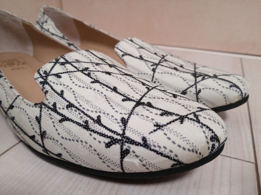 Shoes Bonanza 刺繍パンプス 24.0　ハンドメイド日本製