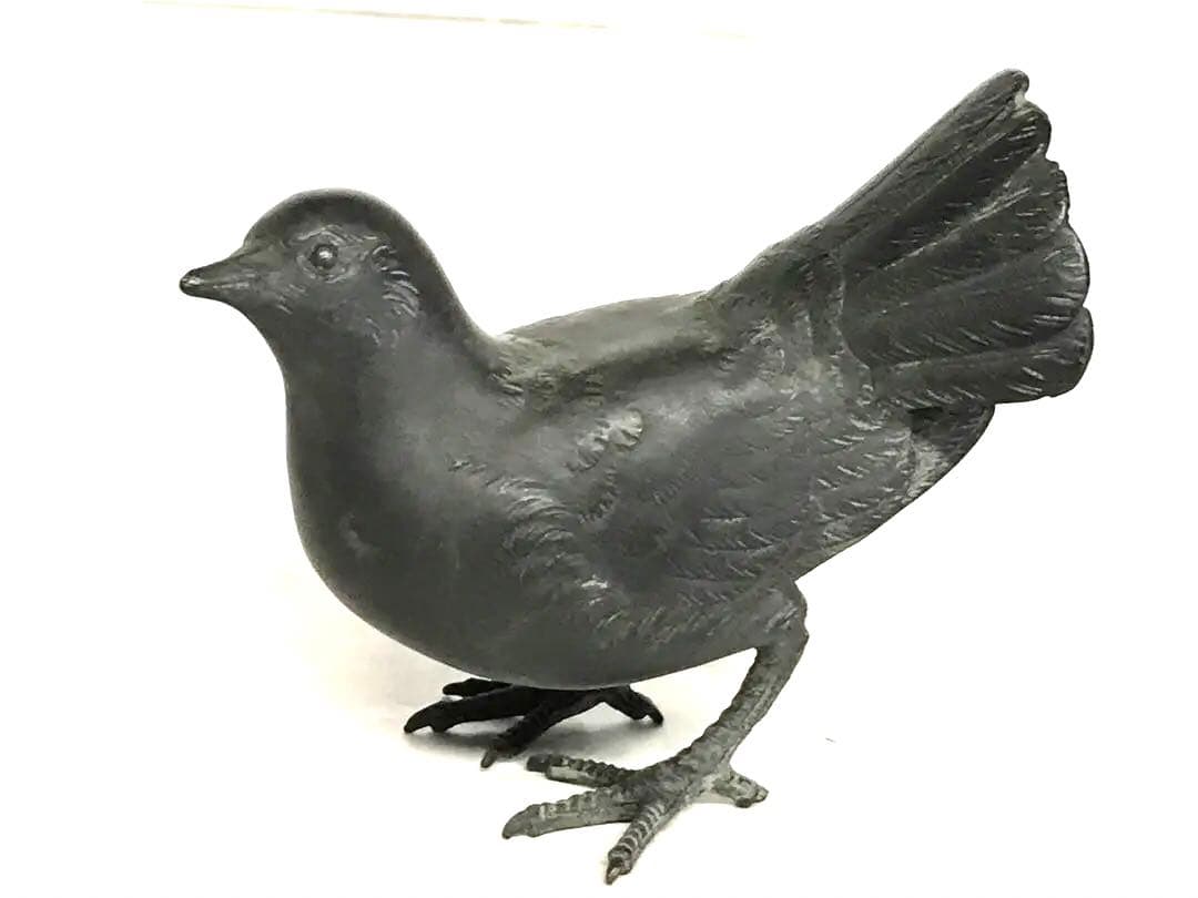 銅製:夫婦鳩置物