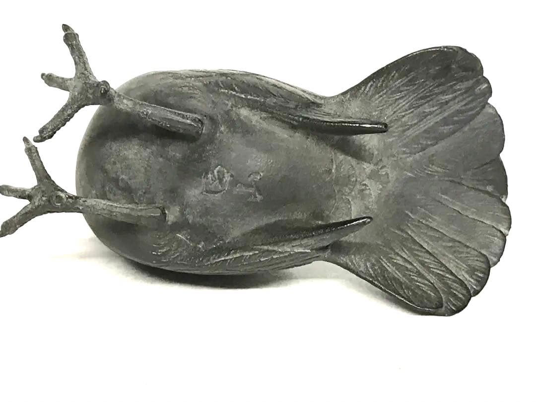 銅製:夫婦鳩置物