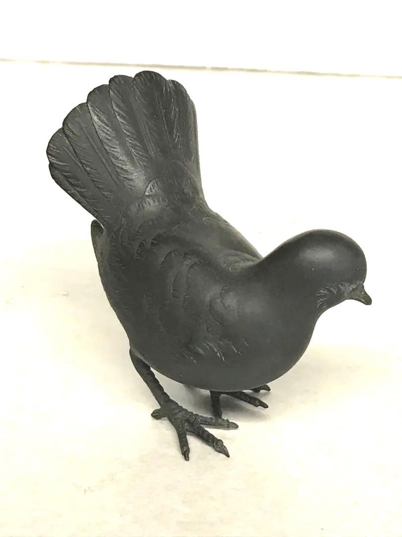 銅製:夫婦鳩置物