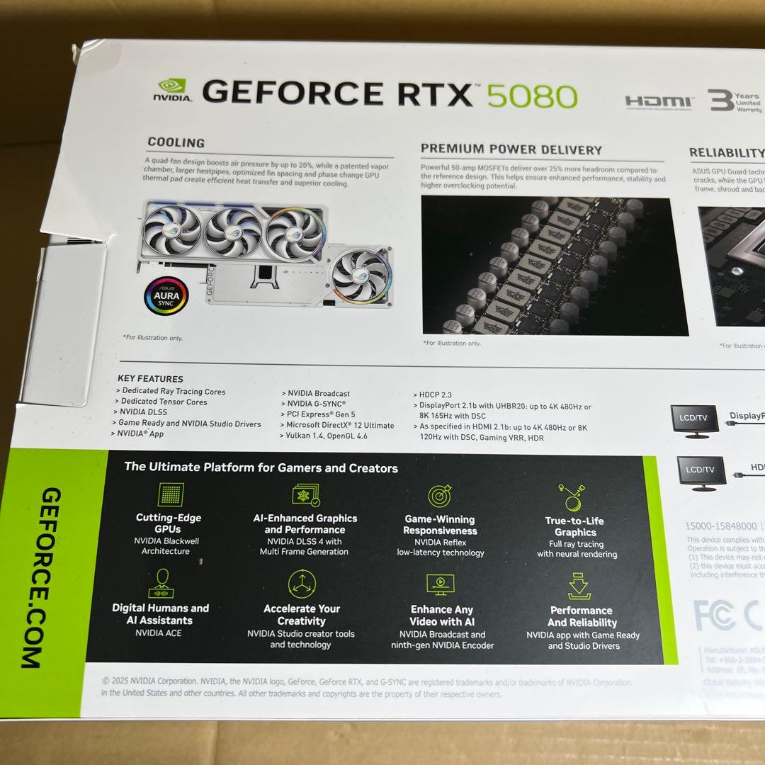 新品未開封ASUS ROG-ASTRAL-RTX5080-016G-WHITE